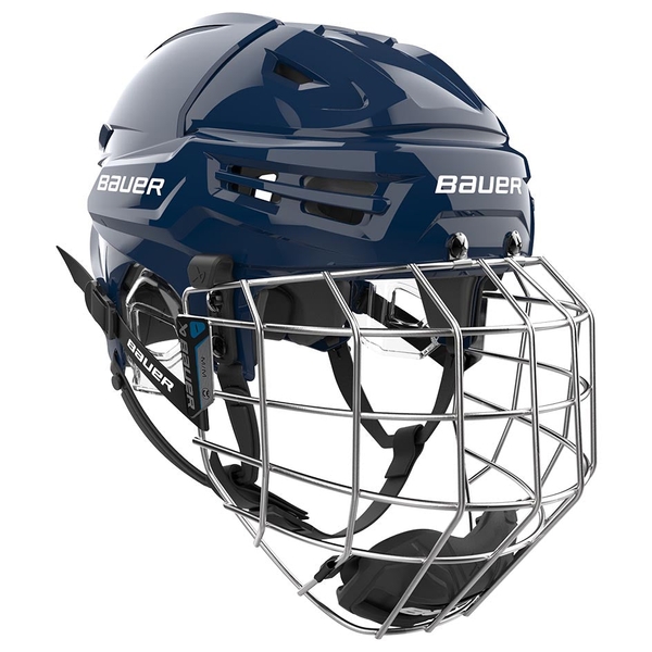 BAUER RE-AKT 70 Combo Senior Navy – Product View BAUER RE-AKT 70 Combo hockey helmet in Navy with Profile I cage