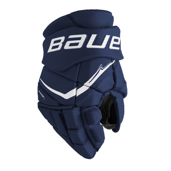 BAUER Vapor FLYPRO Junior Ice Hockey Glove Navy – Outer View