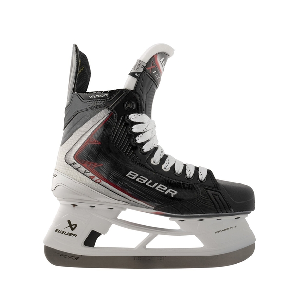 BAUER Vapor FLY40 Senior Eishockey-Schlittschuh in Schwarz und Silber, Seitenansicht