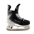 BAUER Vapor FLYLITE Junior – Seitenansicht BAUER Vapor FLYLITE Junior Eishockey-Schlittschuh in Schwarz und Silber mit blauen Akzenten, Seitenansicht