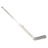 BAUER Vapor FLYPRO Senior Torwartschläger Weiß/Silber – Vorderansicht BAUER Vapor FLYPRO Senior Torwartschläger in Weiß/Silber mit BAUER-Schriftzug, Vorderansicht