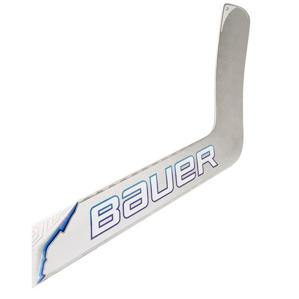Paddle-Detail des BAUER Vapor FLYLITE Senior Torwartschlägers in Weiß/Silber