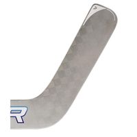 BAUER Vapor FLYLITE Senior Torwartschläger Weiß/Silber – Hybrid-Toe-Kellendetail Hybrid-Toe-Kelle des BAUER Vapor FLYLITE Senior Torwartschlägers Rechts in Weiß/Silber