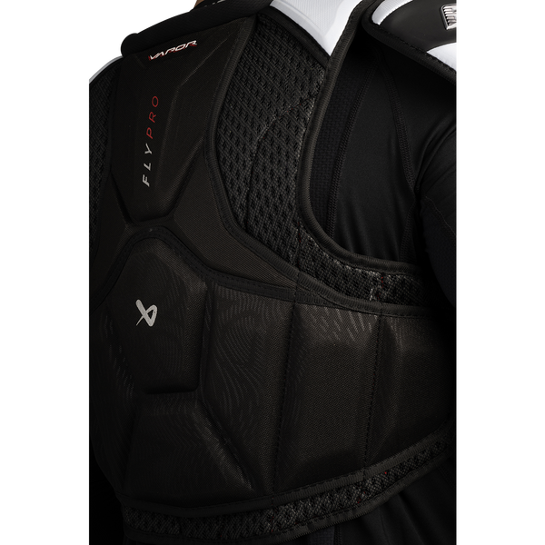Detail view of the molded spine and rib protection