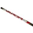 BAUER Vapor FLYPRO Senior – Vapor-X-Logo mit roten und gelben Akzenten im Detail