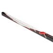 BAUER Vapor FLY40 Senior 60 Zoll Flex 87 Schaftgrafik Detail BAUER Vapor FLY40 Senior 60 Zoll Flex 87 Nahaufnahme der schwarzen weißen und roten Schaftgrafik
