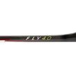 BAUER Vapor FLY40 Senior 60 Zoll Flex 87 FLY40 Schaftlogo Nahaufnahme BAUER Vapor FLY40 Senior 60 Zoll Flex 87 Nahaufnahme des weißen und gelben FLY40 Logos am Schaft