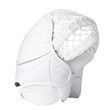 Rückansicht der weißen BAUER Vapor FLYLITE S25 Senior Fanghand mit Free-Flex-Manschette
