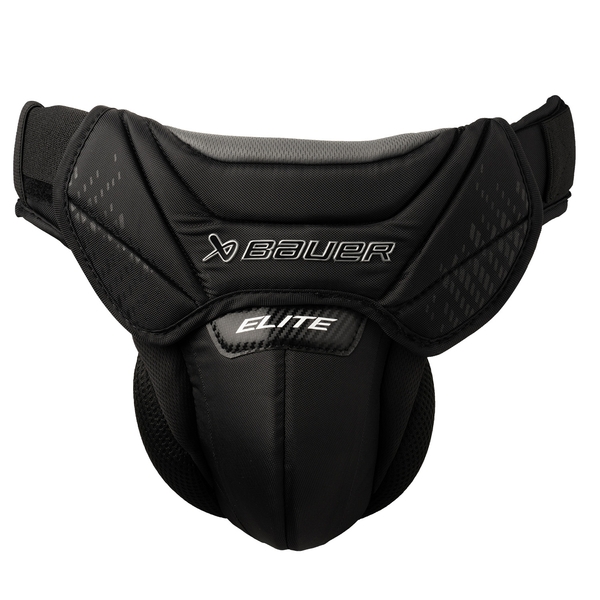 BAUER Elite S25 Torwart-Tiefschutz Junior in Schwarz, Vorderansicht