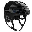 Schwarzer BAUER RE-AKT 3D S25 Eishockeyhelm in vorderer Dreiviertelansicht