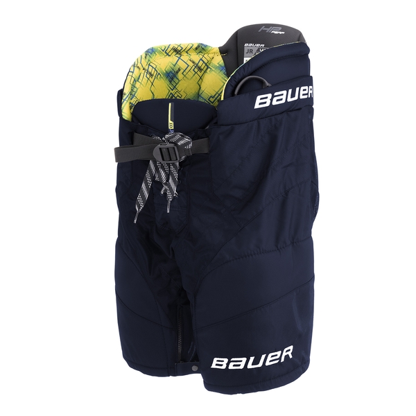 BAUER Performance S24 MTO Ice Hockey Pants Junior Navy Front View BAUER Performance S24 MTO junior ice hockey pants in navy – front view