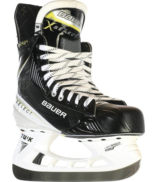 BAUER Vapor Select Senior Eishockeyschlittschuh Vorderansicht links BAUER Vapor Select Senior Eishockeyschlittschuh – vordere Dreiviertelansicht von links