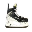 BAUER Vapor Select Senior Eishockeyschlittschuh Seitenansicht BAUER Vapor Select Senior Eishockeyschlittschuh in Schwarz Weiß mit gelben Akzenten – Seitenansicht