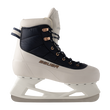 BAUER Radiant heated recreational skate Senior in Cream Navy from the side