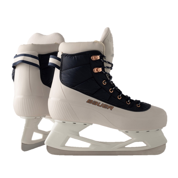BAUER Radiant Heated Junior Schlittschuhe in Creme und Navy als Paaransicht