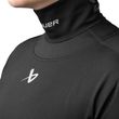 BAUER Damen Neckprotect S24 Schwarz – Kragen und Brustdetail vorne BAUER Damen Neckprotect Langarm-Oberteil S24 in Schwarz, Kragen und Brustdetail vorne