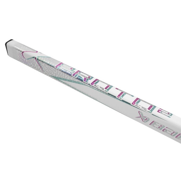 BAUER PROTO2 White – oberer Schaft im Detail Oberer Schaft und Light-Mode-Grafik des BAUER PROTO2 White Grip