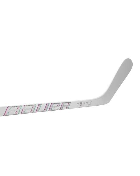 BAUER PROTO2 Junior 30 Flex Weiß – Schaufel- und unteres Schaftdetail BAUER PROTO2 Grip Junior Eishockeyschläger 30 Flex 50 Zoll Weiß – Schaufel- und unteres Schaftdetail