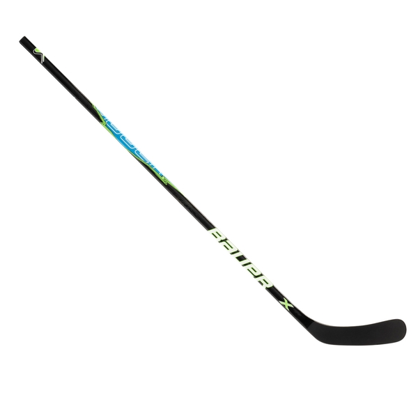 BAUER S25 X Series Grip Eishockeyschläger Junior 40 Flex 54 Zoll in schwarz-grün-blau