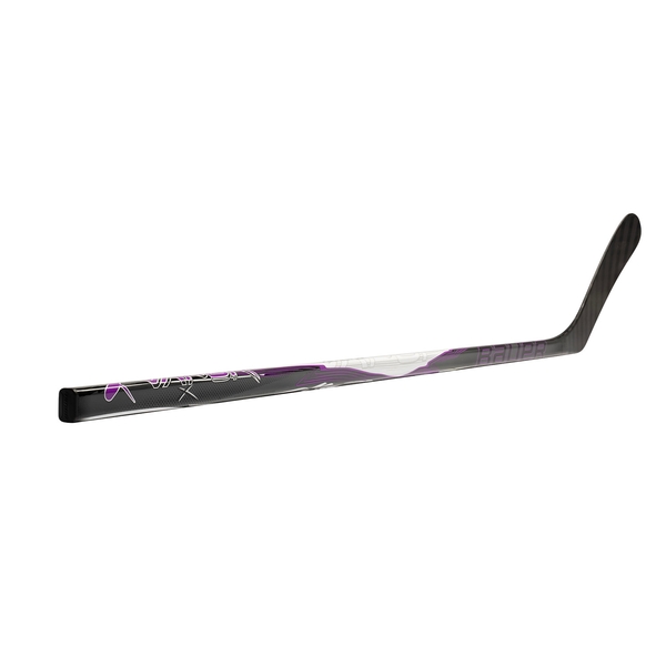 Seitenansicht des BAUER S25 Vapor Grip Eishockeyschlägers Youth 20 Flex in violettem Design