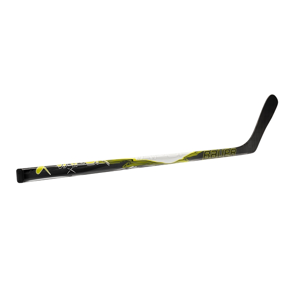 Seitenansicht des BAUER S25 Vapor Grip Eishockeyschlägers Tyke 10 Flex in gelbem Design