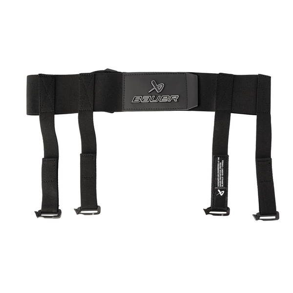 BAUER S25 Torwart-Strumpfhalter Senior mit elastischen Straps, Klettverbindern und Slik Clips