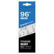 BLUE SPORTS Titanium Pro waxed hockey skate laces in White/Black, length 96 in / 244 cm