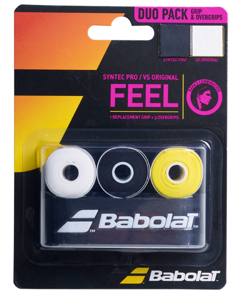 Babolat Grip & Overgrip Pack Syntec Pro + VS Original Babolat Grip & Overgrip Pack Syntec Pro + VS Original – Produktansicht
