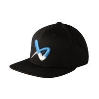 BAUER S26 Flat Brim Snapback Cap Senior Schwarz Vorderansicht BAUER S26 Flat Brim Snapback Cap Senior Schwarz mit gesticktem BAUER-Icon von vorne