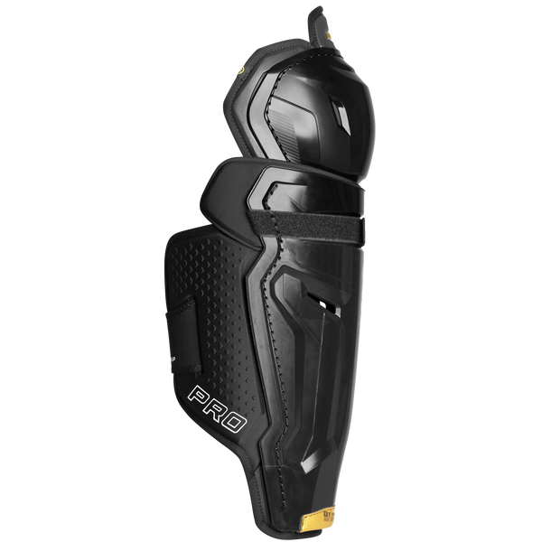 Warrior Alpha Pro Senior Schienbeinschoner in Schwarz, Seitenansicht