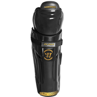 Warrior Alpha Pro Senior Schienbeinschoner in Schwarz, Vorderansicht