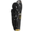 Warrior Alpha Pro Senior Schienbeinschoner in Schwarz, Vorderansicht