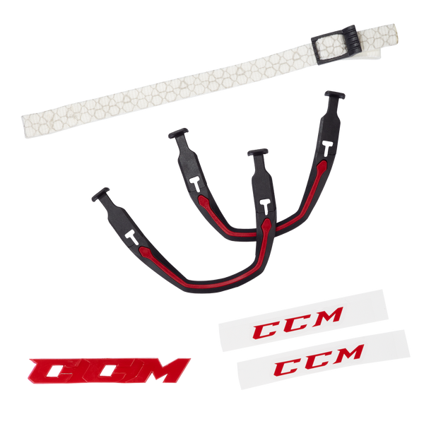 CCM Super Tacks X and Tacks 910 helmet customisation kit in Black/Red