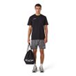 CCM Dryland Kit Youth in Black mit grauen Shorts und schwarzem Zugbeutel – Frontansicht am Model