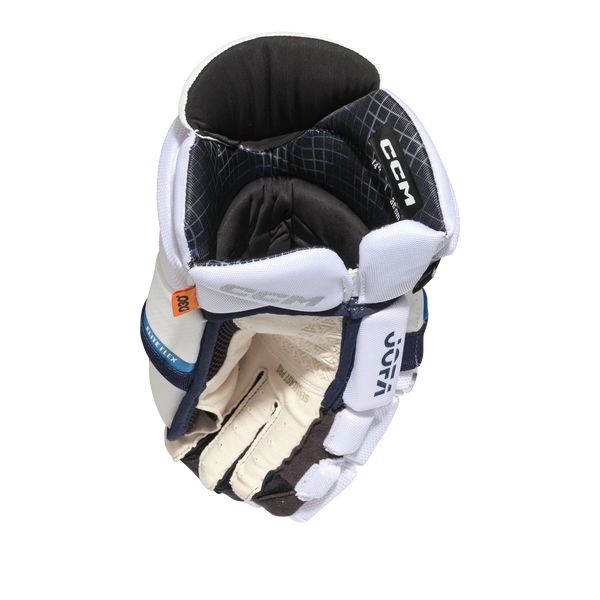 CCM JOFA 2026 Eishockeyhandschuhe Senior White/Navy – Innenfutter CCM JOFA 2026 Eishockeyhandschuhe Senior White/Navy Innenfutter