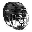 BAUER RE-AKT 155 Youth Eishockeyhelm mit Contour-Gitter in Schwarz, seitliche Produktansicht