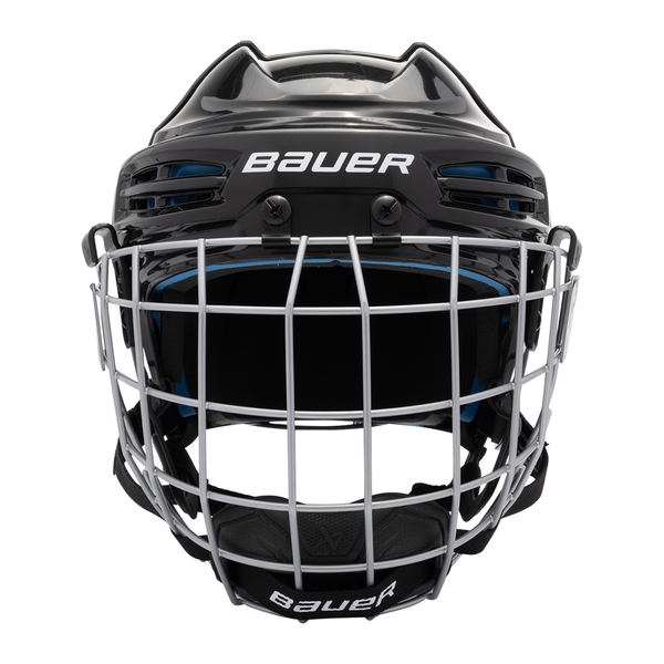 BAUER Prodigy 2.0 Youth Helm-Combo, Frontansicht mit Prodigy-Gitter und Kinnschale