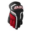 BAUER Supreme F50 Pro Senior Eishockeyhandschuhe in Schwarz Rot, Vorderansicht