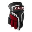 BAUER Supreme F50 Pro Junior Eishockeyhandschuhe in Schwarz Rot, Vorderansicht