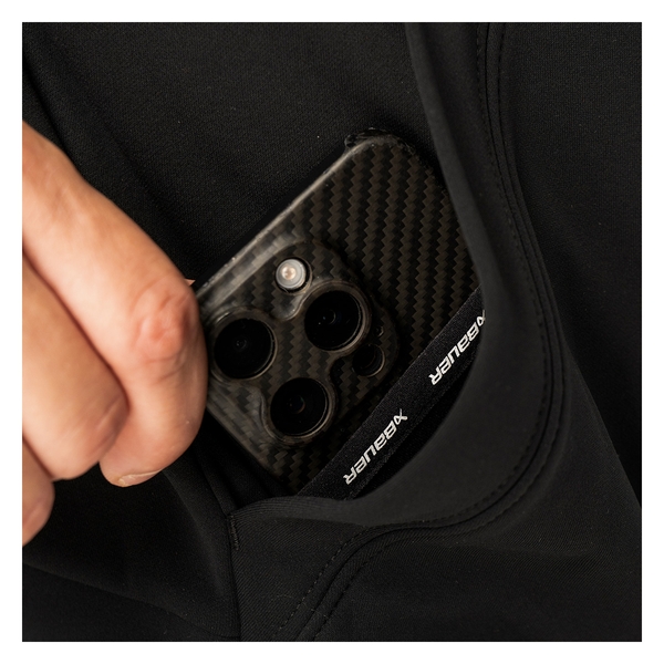 BAUER Team Fleece Zip Hoodie Senior Schwarz: verdecktes Reißverschlussfach innerhalb der Kängurutasche