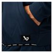 BAUER Team Fleece Zip Hoodie Senior Marineblau: Kängurutasche, Saumband und BAUER-Logo im Detail