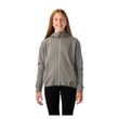 BAUER Team Fleece Zip Hoodie Youth Grau – Zweite Vorderansicht BAUER Team Fleece Zip Hoodie Youth Grau Youth am jungen Model mit sichtbarer Kapuze und Kängurutasche