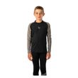 BAUER S26 Performance Baselayer Oberteil Youth in Schwarz/Grau am Model – Vorderansicht