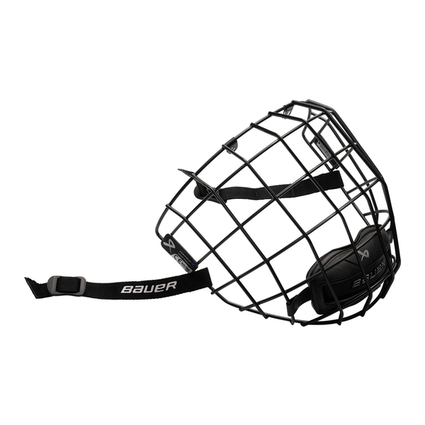 BAUER S26 Contour 3 titanium facemask in black – angled side view