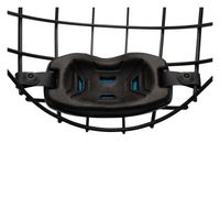 BAUER S26 Contour 3 Titanium-Gesichtsgitter in Schwarz – schräge Seitenansicht