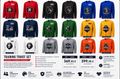 Custom 20+2 training jersey sets with club logo in different colours