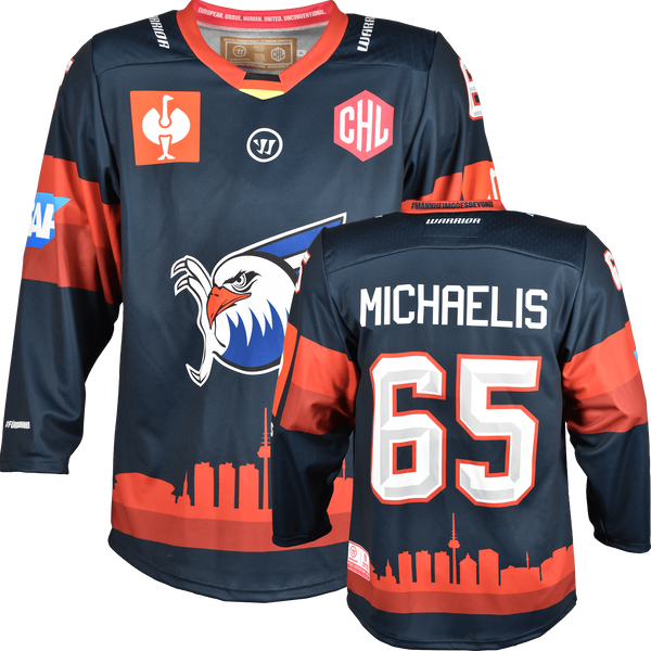 Adler Mannheim CHL Fantrikot 2026/27 Home – Vorder- und Rückansicht Adler Mannheim CHL Fantrikot 2026/27 Home Vorder- und Rückansicht