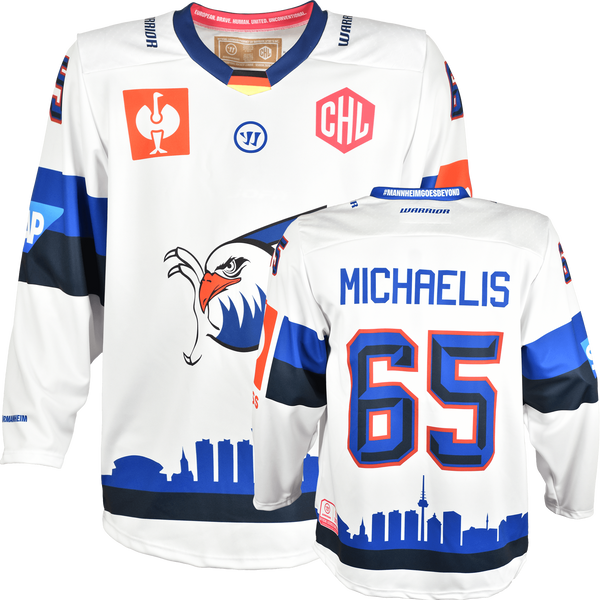 Adler Mannheim CHL Fantrikot 2026/27 Auswärts Vorder- und Rückansicht