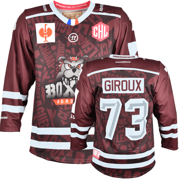 Bordeaux Boxers Home Fantrikot Vorder- und Rückseite