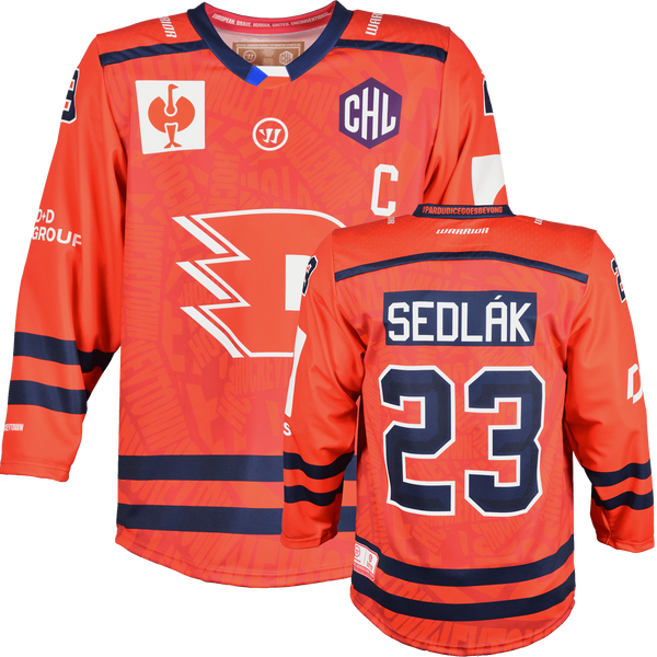 Dynamo Pardubice Home Fantrikot Vorder- und Rückseite